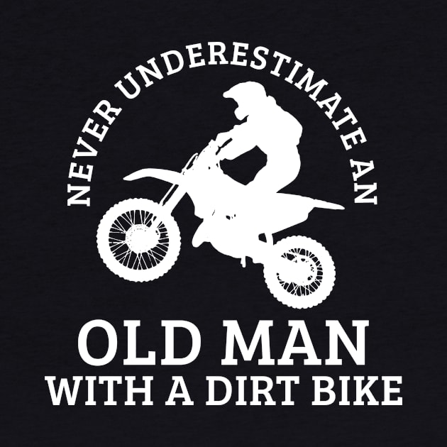 Dirt Bike Biker Old Man by KAWAIITEE